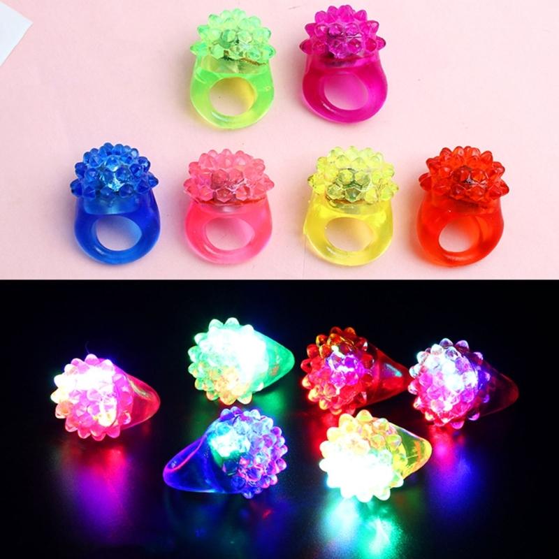 Glow Ring LED Glow In The Dark Party Stand Out At Halloween Birthdays and Concerts Household Decoration