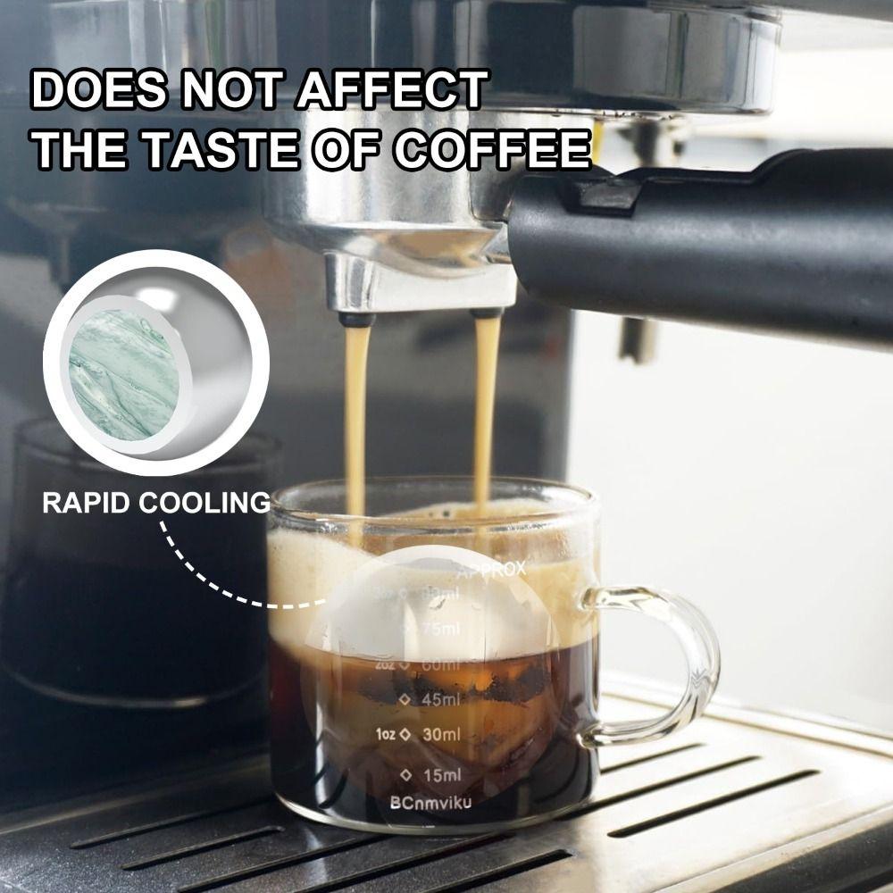 Stainless Steel Espresso Chilling Ball Set Reusable Espresso Cooling Balls Retain Original Flavor