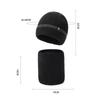 Winter Wool Hat Warm Neck Cap Two-Piece Set Outdoor Cold-Proof Knitted Hat Color-Matching Knitted Hat