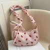 Cute Strawberry Small Bag Women 2025 New Trendy Versatile Underarm Bag Fashion Corduroy Shoulder Bag