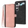 Side Buckle Double Fold Hand Strap Leather Phone Case