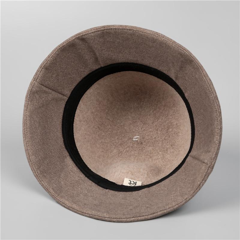 Wool Hat Women's Autumn and Winter French Retro Small Fragrant Basin Hat Winter Warm Bucket Hat