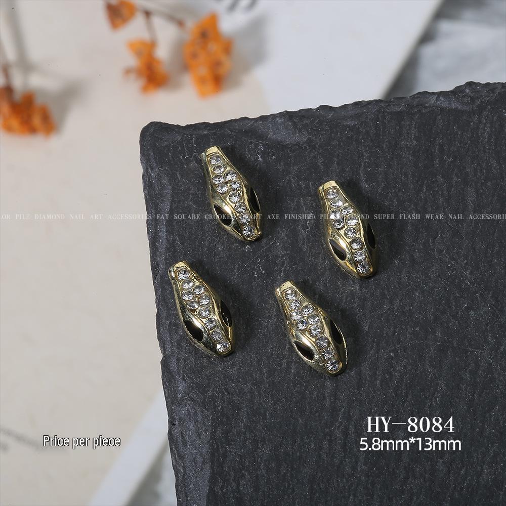 Shiny Rhinestone Snake-Shaped 3D Nail Art Accessories