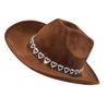 Fashion Wide Brims Cowboy Hats Costume Props Headwear for Casual Outfit Hiking Camping Concerts Event Dressingup Props Multicolor