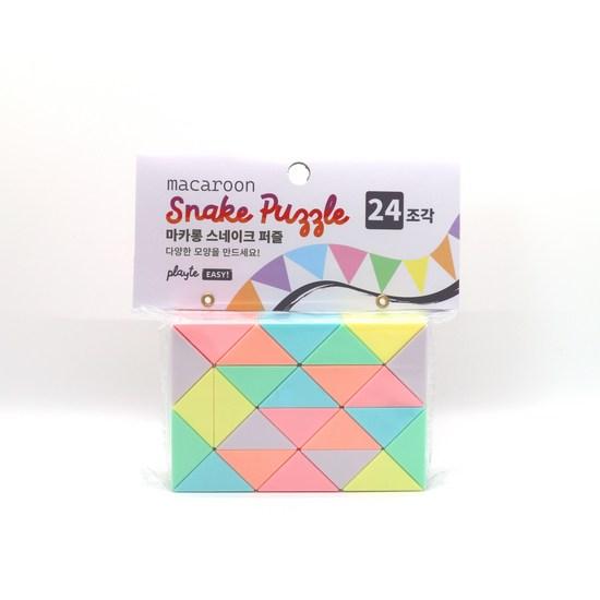 Playte Macaron Snake Puzzle 24 Pieces 2p, Korean Popular Puzzles