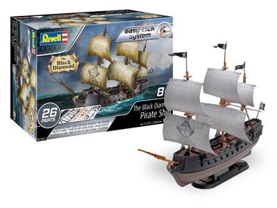 Level 2 EasyClick Model Kit Black Diamond Pirate Ship Scale Model 1/350