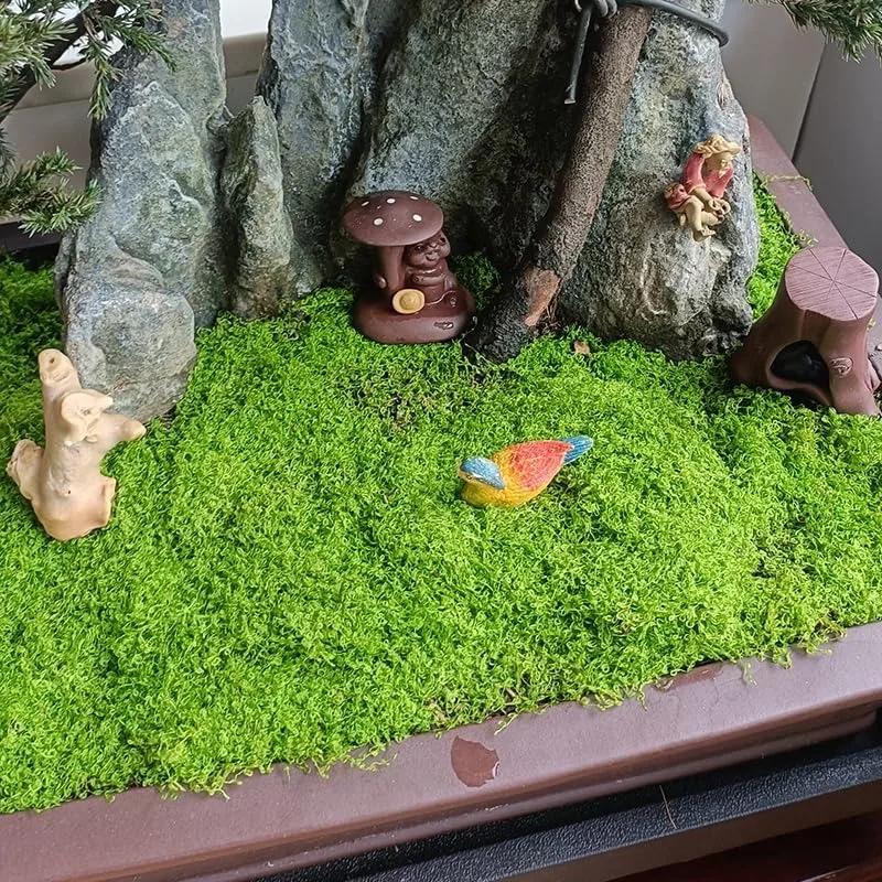 Artificial Moss Turf Simulation Fake Green Grass Moss Carpet Faux Lawn Muscus Bonsai Landscape DIY Outdoor Garden Deocraiton