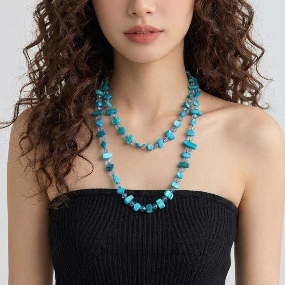Böhmische Lange Halskette Stapelbare Kette Choker Modeschmuck Zubehör Damen Mädchen