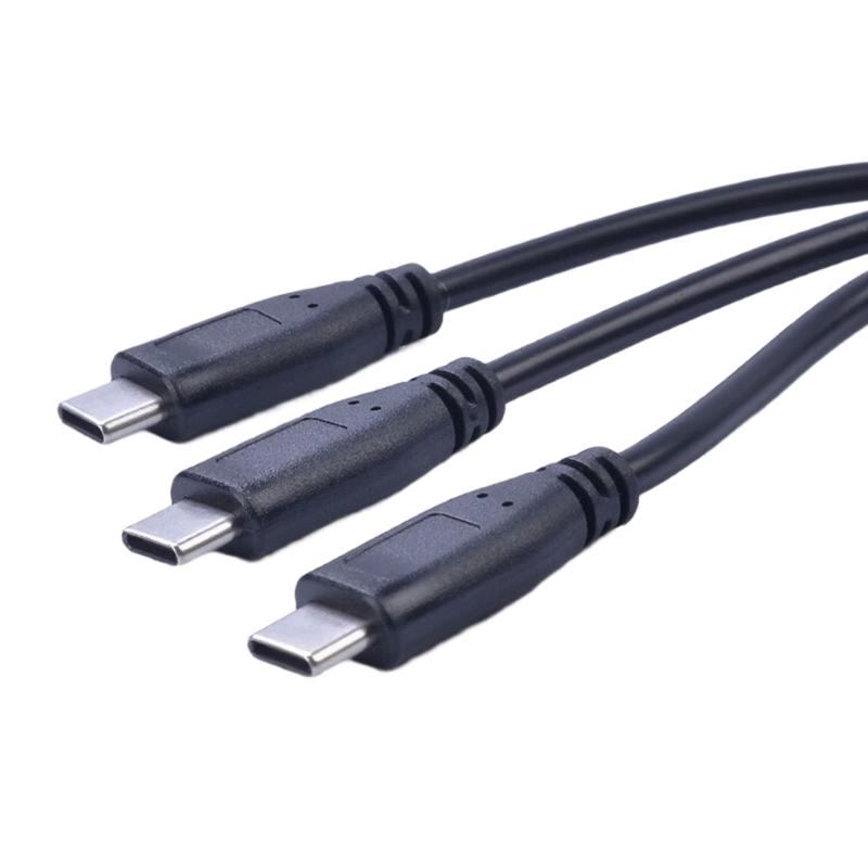 180 Degree Rotatable Type C Extension 1 Male To 3 Male USB Cable Power Adapter Converter Splitter for Smartphone