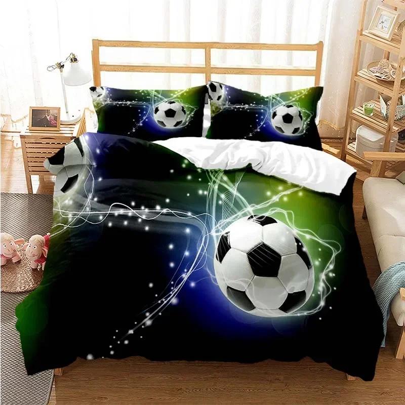 Football Bedding Sets Soccer 3D Duvet Cover Bedding Set Comforter Linen Pillowcases Home Decor Single Double Twin King Queen