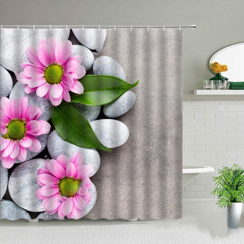 Flower Butterfly Pattern Shower Curtain Waterproof Bathroom Shower Curtains Elephant Bathroom Decor 3d Print Bath Curtain