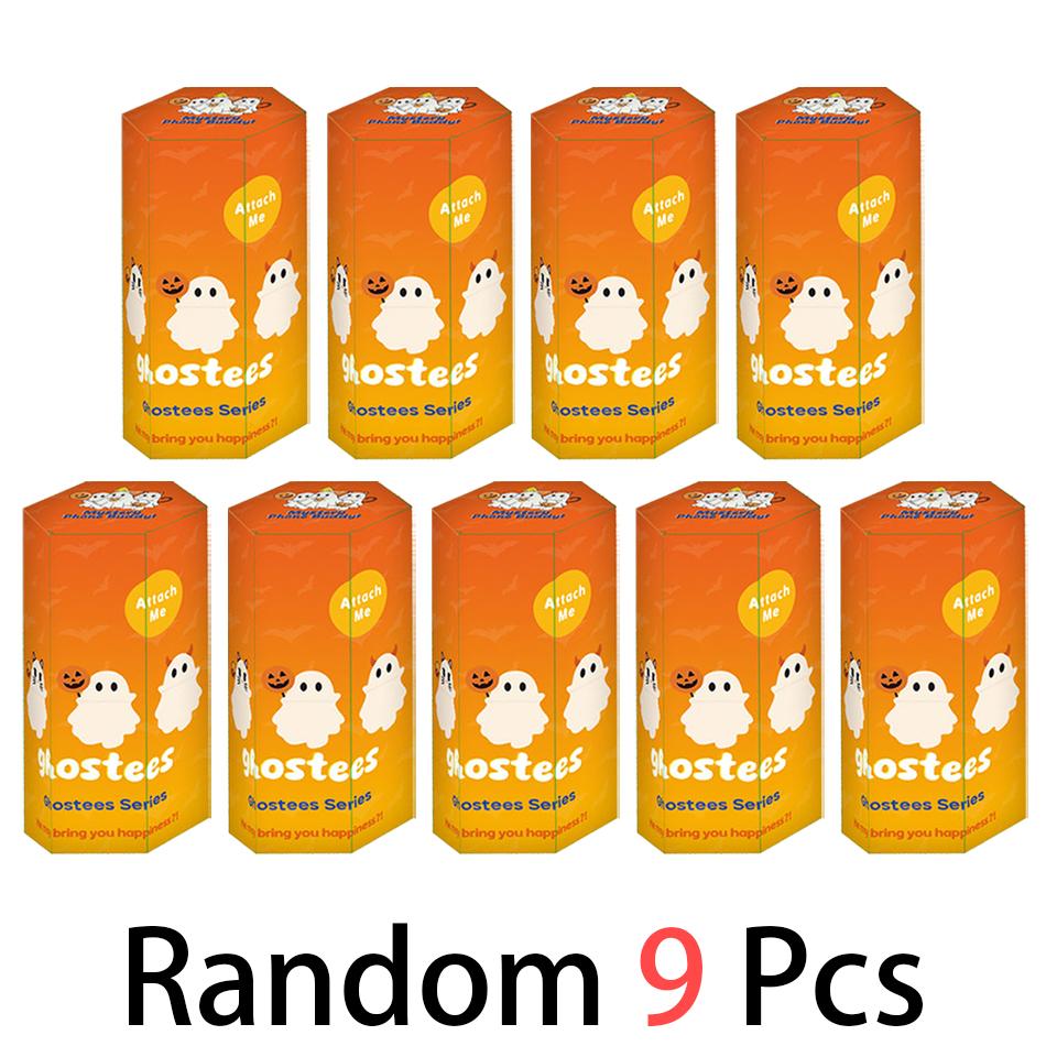 Halloween Ghost Figurine for Phone Decorations Cute Ghost Model Mini Figure Peel-and-stick Decorations For Cell Phone Tablet