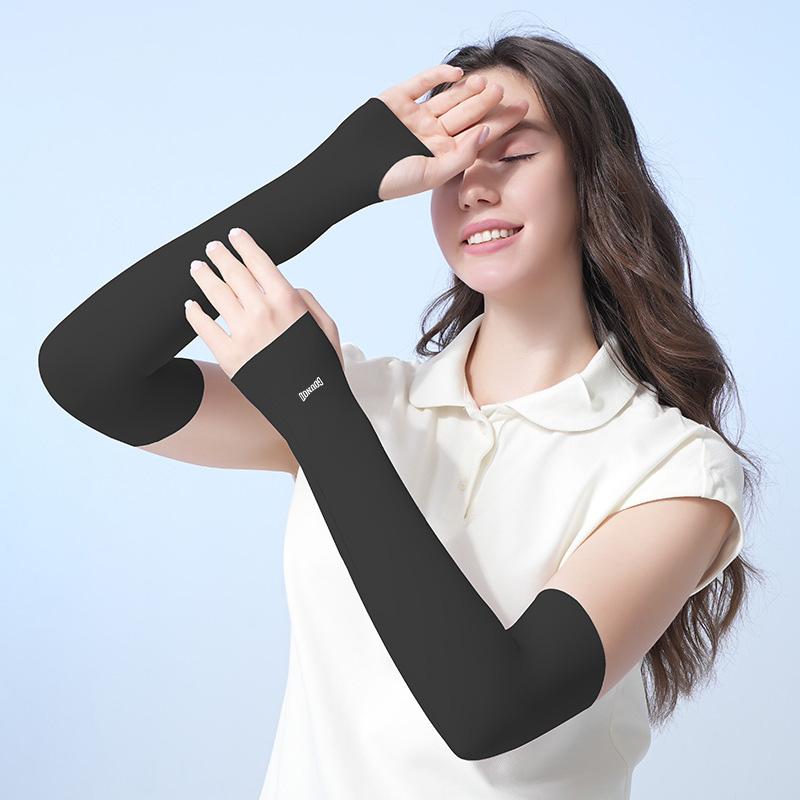 GOUNOD 1 par Sommar Utomhus Cykling Isilke UV-skydd Armvärmare Kylande Andningsbara Armskydd