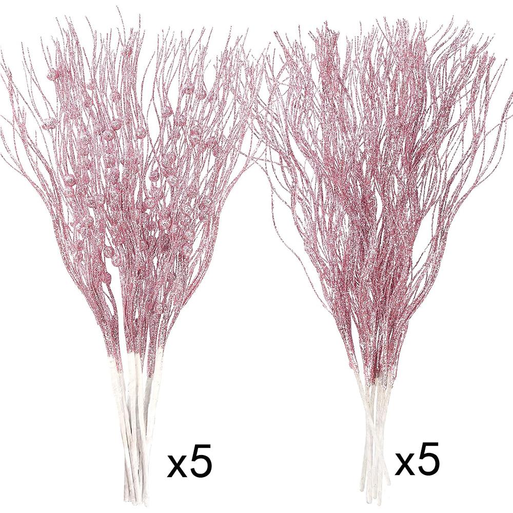 10 Stück Weihnachtsdekoration Künstlicher Beerenstrauß Christbaumschmuck für Heimdeko Neujahr 2026 Partyzubehör Accessoires