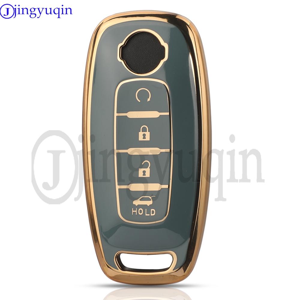 Jingyuqin Soft Tpu Car Key Case 3/4/5 Buttons For Nissan Rouge Kicks Pathfinder J12 Ariya Altima Rogue Qashqai Bluebird Sylphy