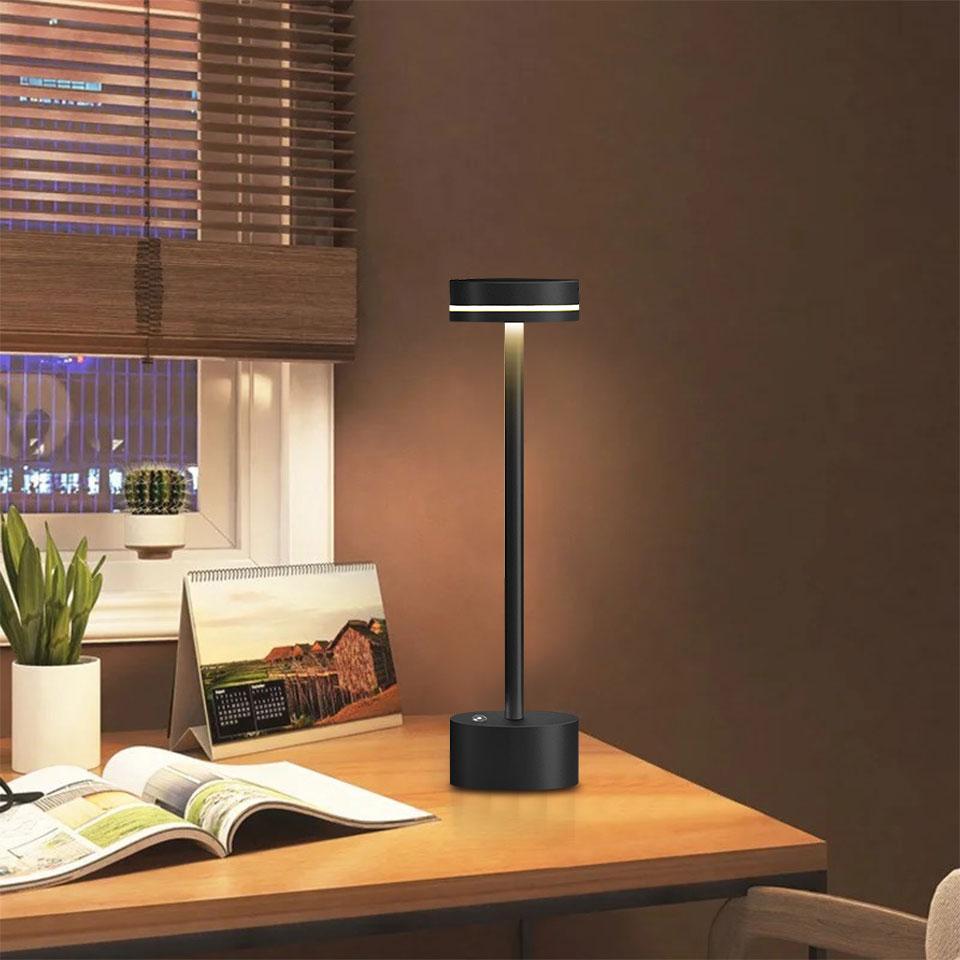 Table Lamp LED Rechargeable Wireless Reading Lamp Touch Switch Desktop Night Light Brightness Changeable Decoration Night Light