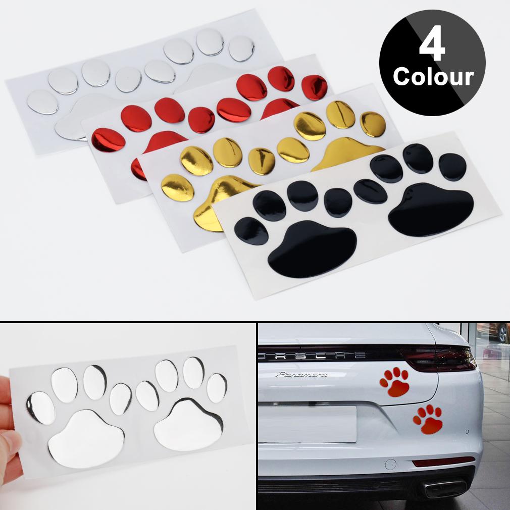 Car Sticker Cool Design Paw 3D Animal Dog Cat Bear Foot Prints Footprint 3M Decal Car Stickers for Auto Motorcycle