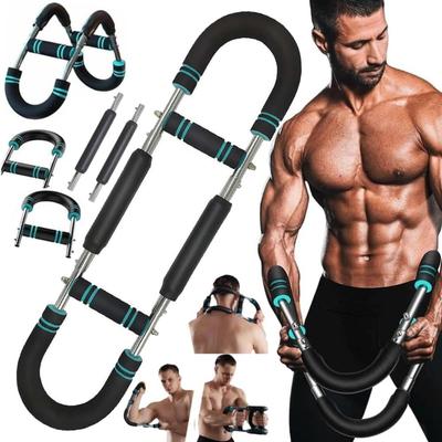 Expansor de piept reglabil de 40-110 lb, exercițiu detașabil pentru brațe Twister, bară portabilă Power Twister, exercițiu pentru brațe Twister în formă de U