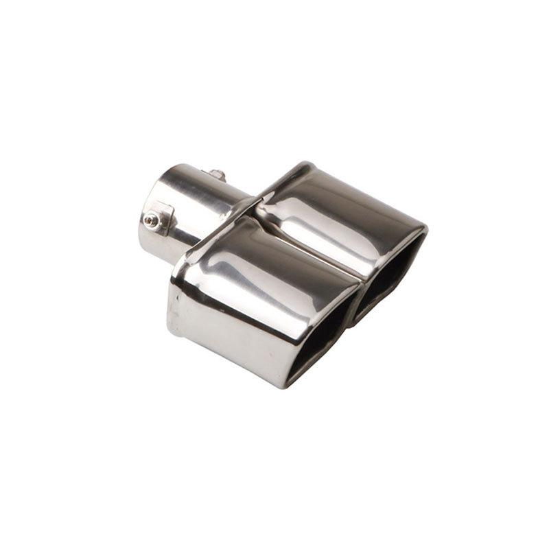 Car Exhaust Tip Stainless Steel Exhaust Tail Throat Square Tail Pipe For 2.5-inch Intake Exhaust Systems