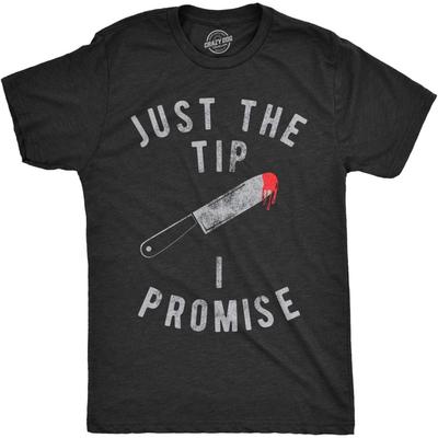 Crazy Dog Halloween Shirts Just The Tip I Promise Funny Halloween Shirts for Men