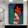 Abstract Retro Flowers Girls Hair Canvas Paintings Posters and Prints Nordic Wall Art Pictures For Living Room Home Decoration