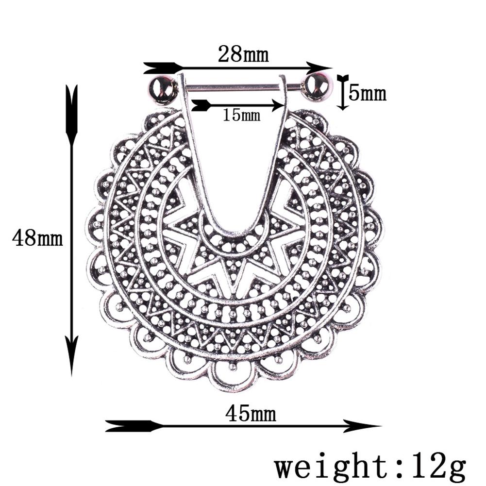Anello per Piercing al Capezzolo in Pizzo Traforato Retrò Bohemien alla Moda da Donna