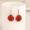 Basketball Water Pendant Earrings For Women With Fashionable Sport Elements And Trendy Look