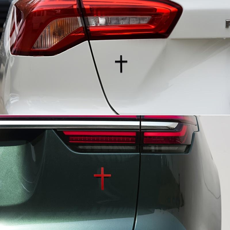 2pcs 3D Metal Cross Car Decal, Personalized Vehicle Body Decor, Durable Automotive Sticker