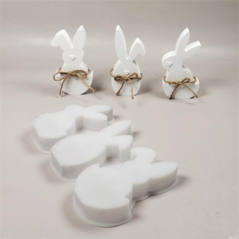 Silicone Eggs Rabbits Mould for Craft Projects Festival Decoration and Home Garden Ornament
