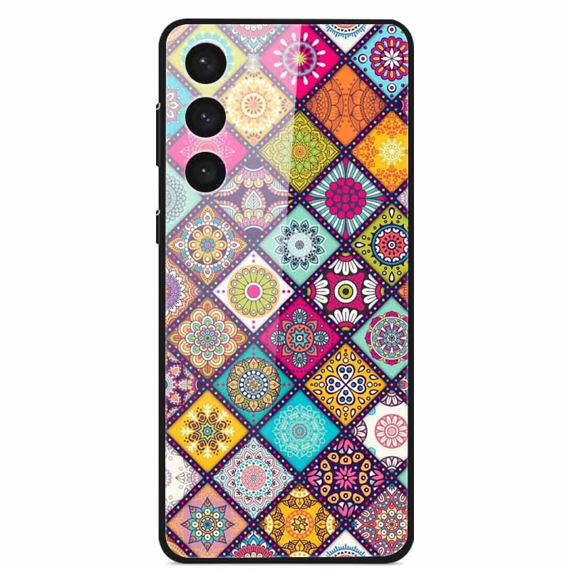 Tempered Glass Case For Samsung S23 Plus 5G Cover Galaxy S 23 Space Hard Back Coque For Samsung S23 Ultra S23+ Bumpers Funda Cat