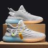 Transparent Jelly Sole Casual Shoes Spring New Fly-woven Breathable Running Shoes Fashionable Men's Sports Shoes Men's Shoes