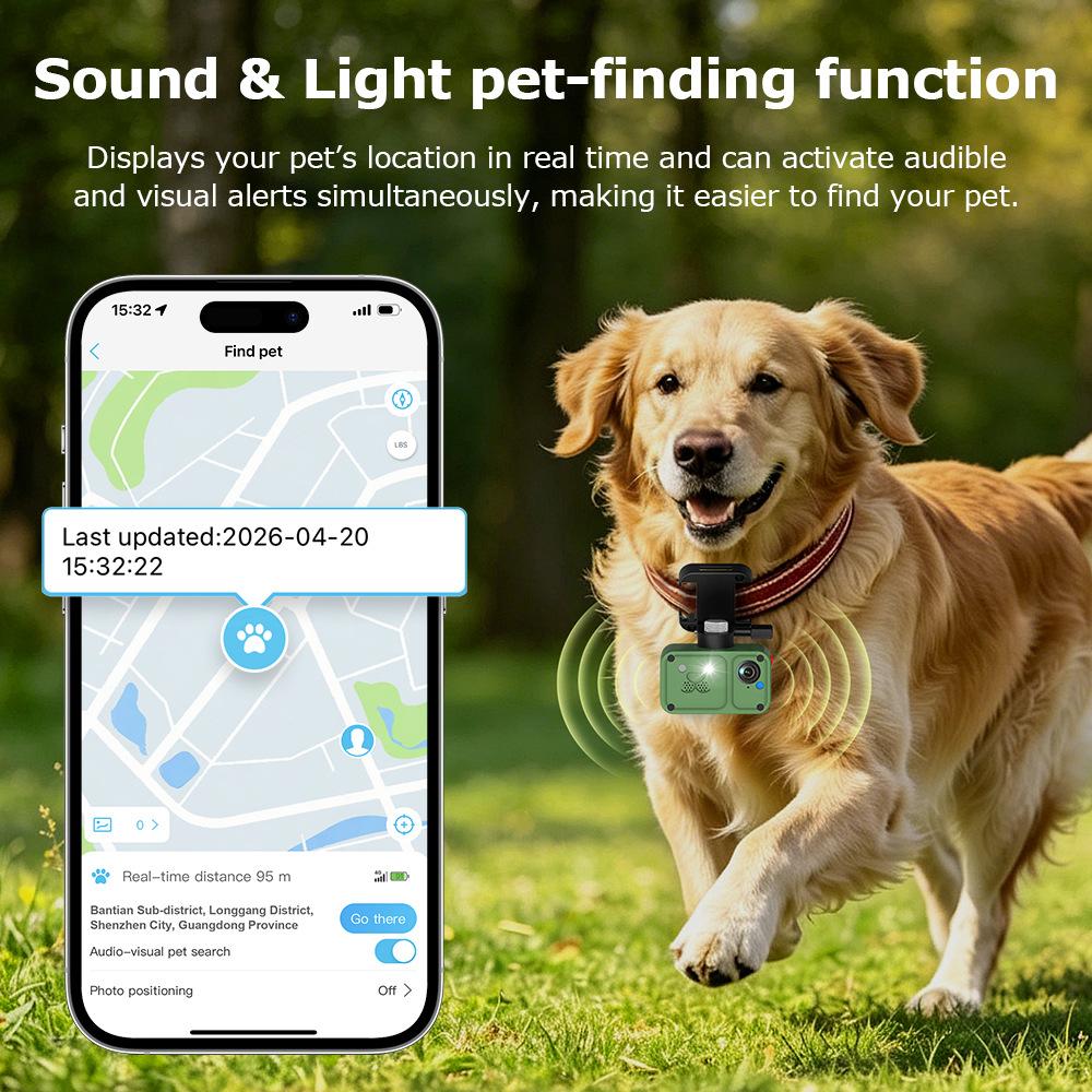 UBOX APP Pet Camera GPS Real-time Positioning Tracking HD 1080P 4G Camera Electronic Fence Two-way Intercom IP66 Waterproof Tracking Camera
