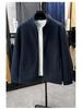 Men's Plus-Size Velvet Fleece Jacket - Autumn/Winter Outdoor Casual Stand Collar