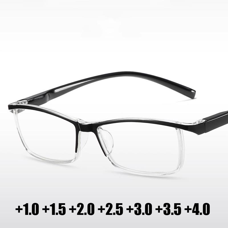 

Сверхлегкие деловые мужские очки для чтения, анти-синие лучи, полуоправа, готовые оптические очки, очки для дальнего зрения