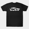 Men Black Print T-shirt Camco Car No-Cut Transfer Paper Print Cotton Tshirt