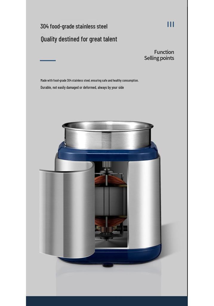 Electric Coffee Bean and Grain Pulverizer - Dry Grinder and Blender for Cereals and Spices