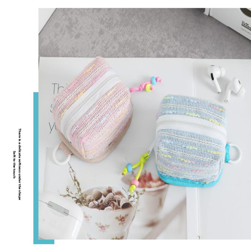 Cute Mini Earbud Carrying Case Waterproof Dustproof Storage Bag for Coins Keys Jewelry Travel Commute