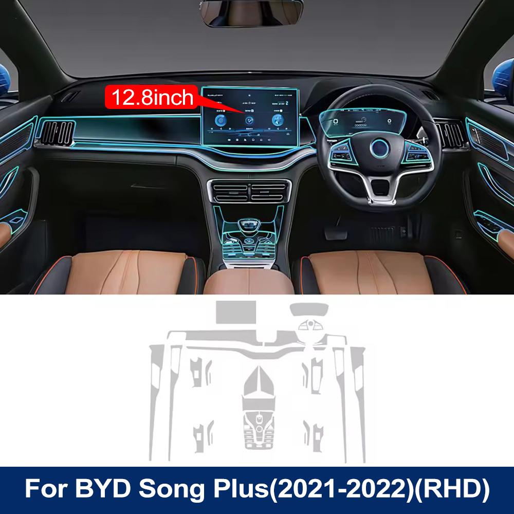 Pellicola Trasparente Anti-Graffio in TPU per Auto Pre-tagliata per Schermo Strumenti di Navigazione LHD RHD Per BYD Seal U/Sealion 6/Song Plus DM-i EV 2021-2025