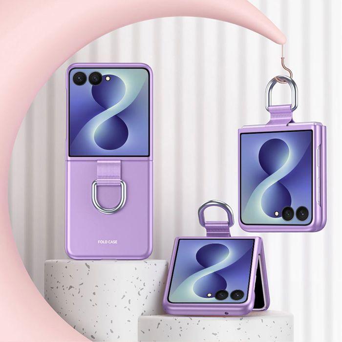 Case for Samsung Galaxy Z Flip 8, Shockproof Scratch-Resistant Protection with Buckle - Purple