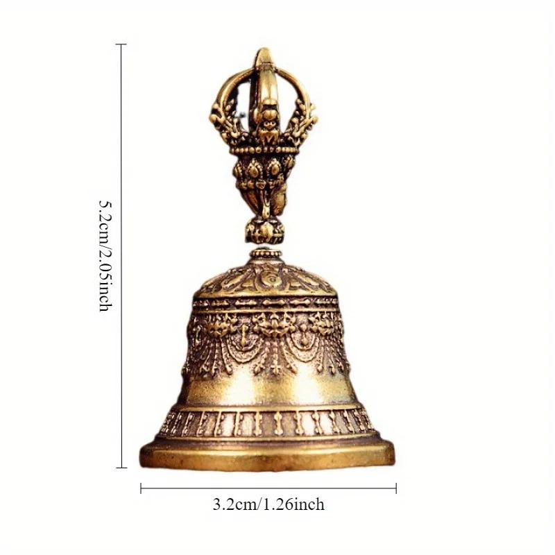 1 buc. Artizanat din alamă, turnat sub presiune, clopoțel de cădere, cheie, buton de mașină, clopoțel de vânt, clopoțel tibetan din bronz, cadou creativ, accesorii pentru decorul casei