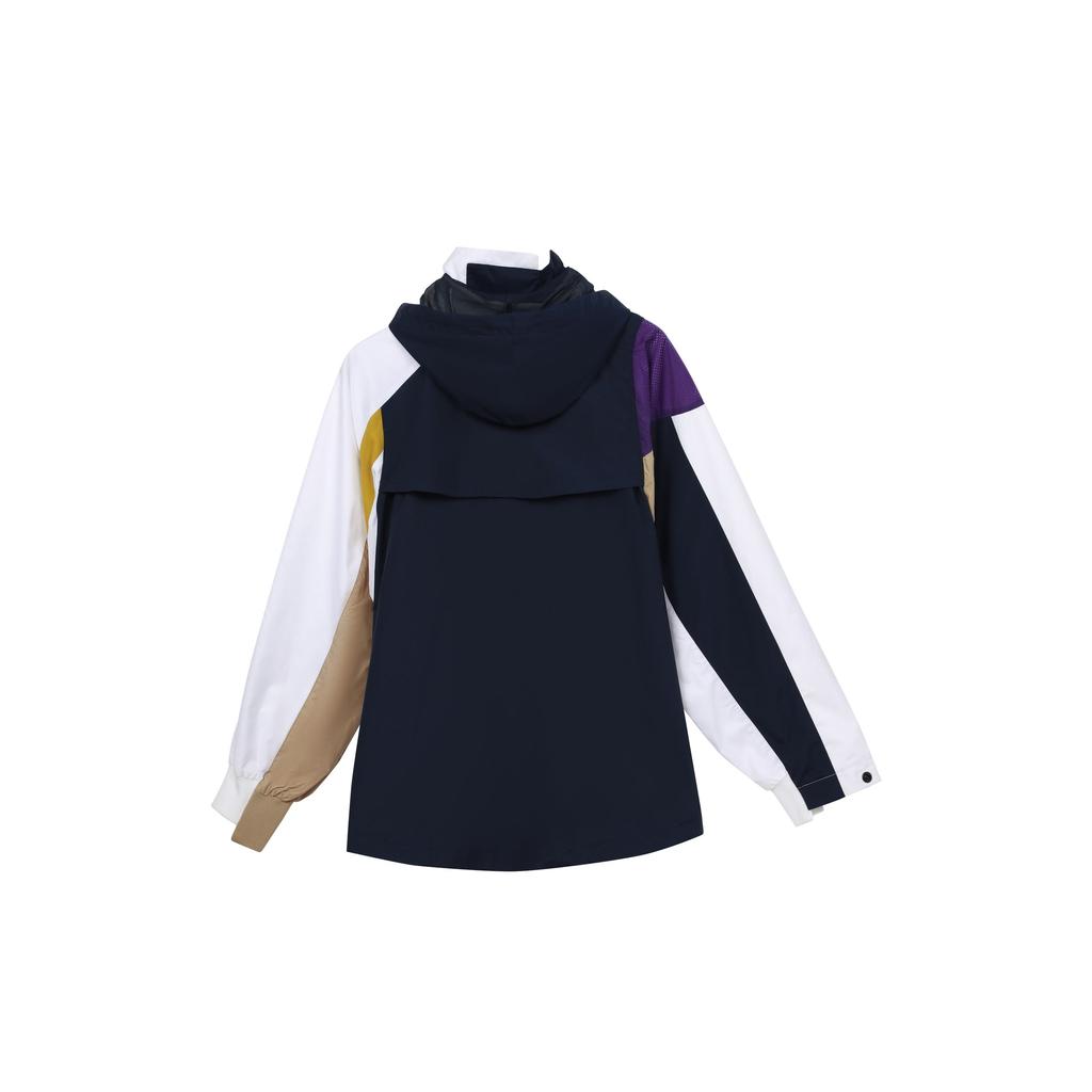 Nike Womens X Sacai Double-Zip Jacket Obsidian/Court Purple Unisex Outerwear Black CD6297-451