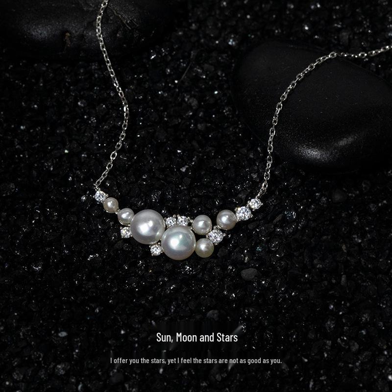 

925 Sterling Silver Star and Moon Necklace - Elegant Design, Summer 2022 Trend