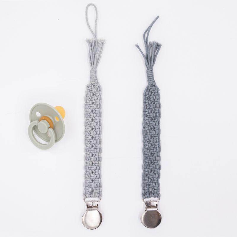 Buy Handmade Crochet Baby Pacifier Chain Clip Cotton Yarn Antifall