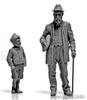 Master Box 1/35 Scale European Civilian Plastic Model Kit (2 Children and 2 Men) MB35067