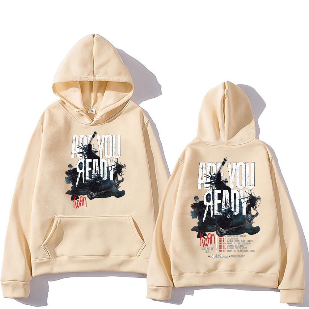 Kornband Mode Kapuzenpullover Rockband Lateinamerika 2026 Tour Pullover Herren Metall Gothic Vintage Sweatshirt Damen Punk Kapuzenpullover Y2K