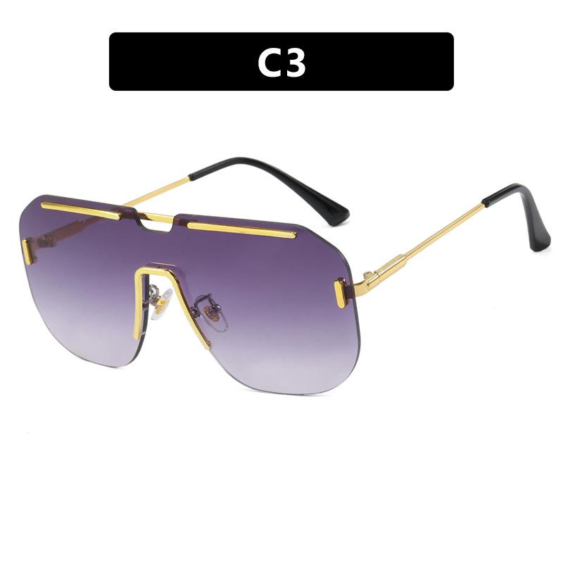 

Женские солнцезащитные очки, цельные солнцезащитные очки без оправы в квадратной большой оправе.