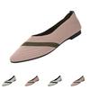 Women Knit Flat Shoes Pointed Toe Breathable Soft Sole Shallow Slip On Comfortable Casual Office Loafers for Daily Wear