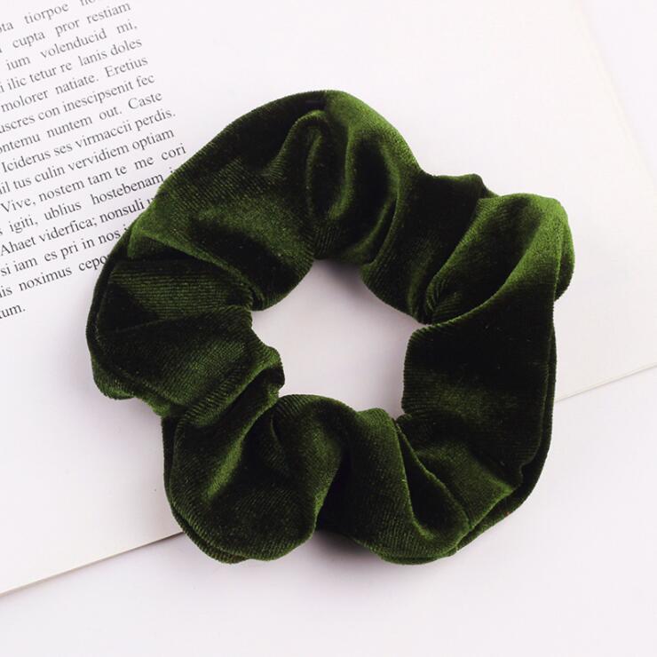 Elegant Velvet Hair Ring Scrunchie Women Girls Elastic Hair Rubber Bands Gum Accessories Tie Hair Rope Ponytail Holder Headdress
