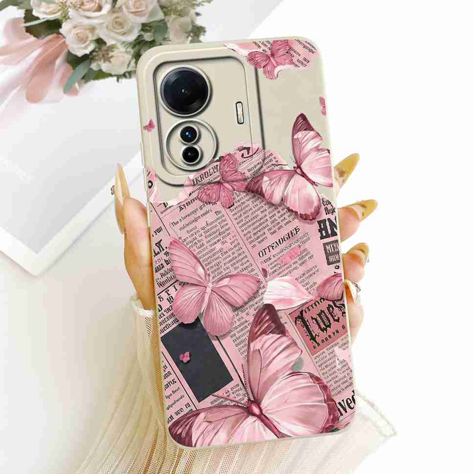 Für vivo S15e 5G V2190A Hülle Bunt Bemalte Blumen Silikonhülle Für Vivo S15e VIVO S15E 5G 6,44" Vollschutz Stoßfänger