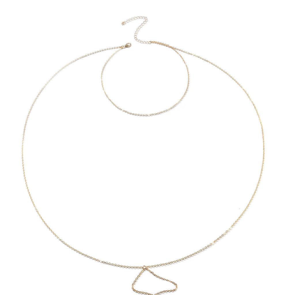 Europe, America, Simple Chain Trendy Girl Nightclub Body Chain, Fashionable Creative Metal Sexy Versatile Breast Chain